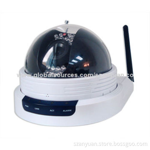 720P 2.0-megapixel IR IP Dome Camera, Supports Wi-Fi, 3G Mobile Surveillance and IR-cut